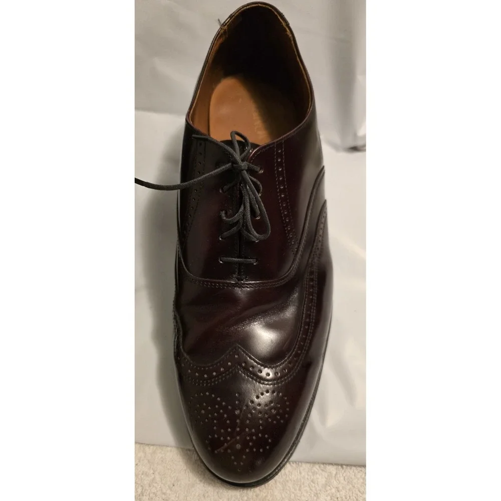 Hanover Comfort‎ Plus Vintage  Men's Leather Wingtip Shoes Sz 11  Made In USA